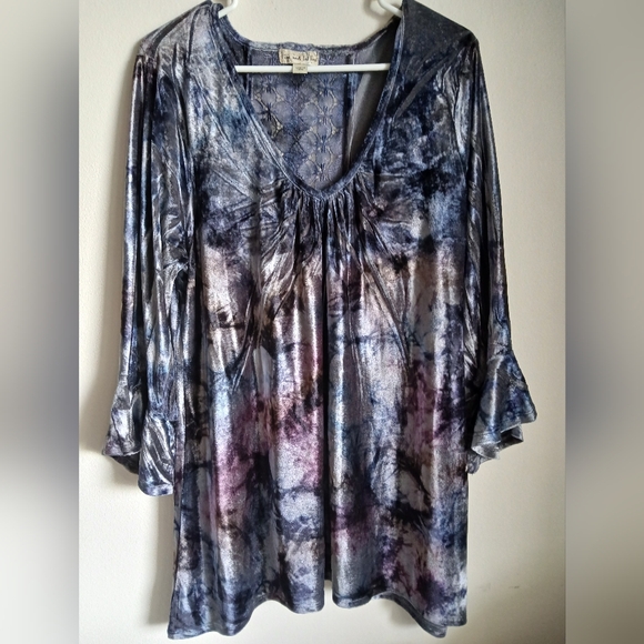 live and let live Tops - Live and Let Live Top Velour Size Large Whimsigoth Artsy Boho
